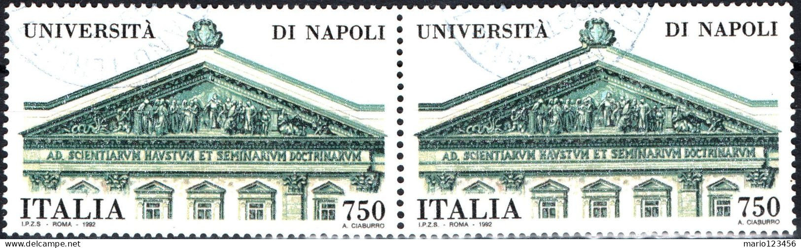 ITALIA, ITALY, UNIVERSITA DI NAPOLI, 1992, USATI Scott IT 1872 Yt:IT 1936 - 1991-00: Afgestempeld