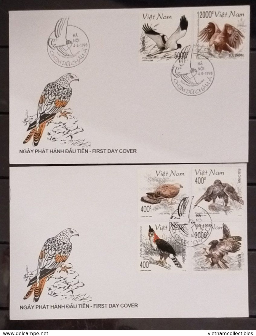 FDC Vietnam Viet Nam Covers With Imperf Stamps 1998 : Bird Of Prey / Eagle (Ms776) - Viêt-Nam