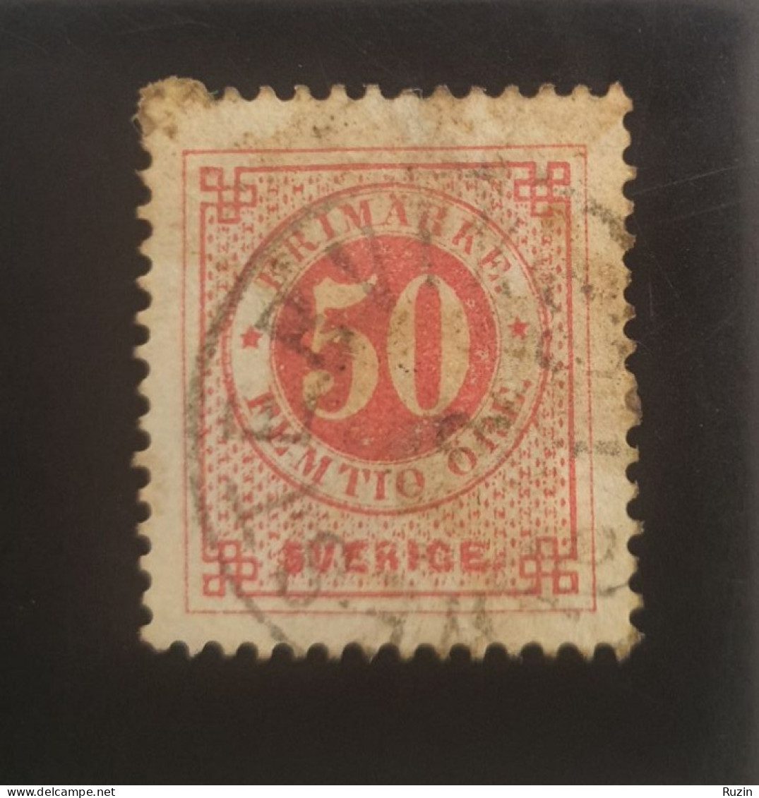 Sweden Stamp - Circle Type 50 öre - Usados