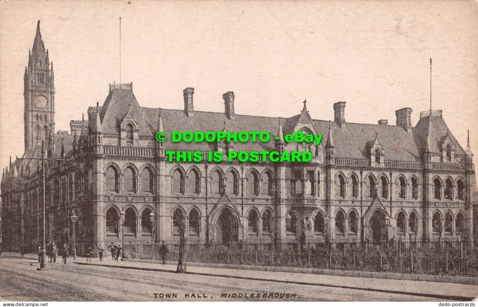 R550638 Middlesbrough. Town Hall. The Palatine Pictorial Company. B. And W. Seri - World