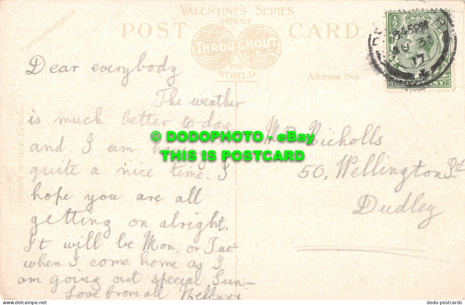 R550642 Droitwich. Brine Baths Hotel. Valentine Series. 1917 - World