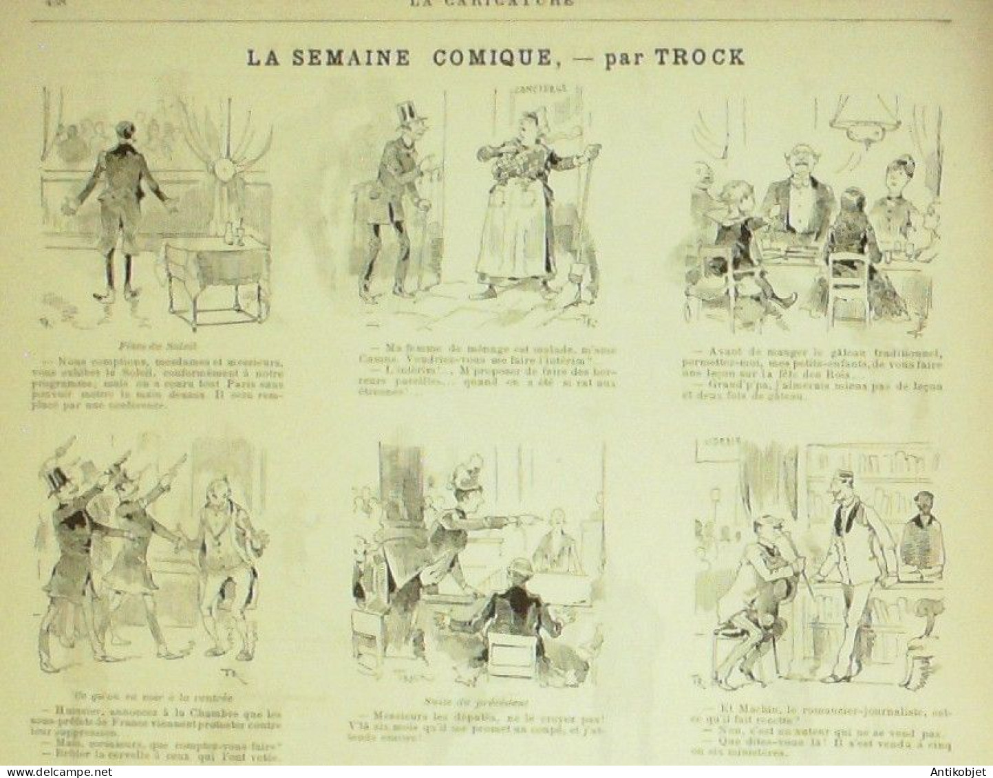 La Caricature 1887 N°367 Rabelais Robida Sorel Caran D'Ache - Magazines - Before 1900