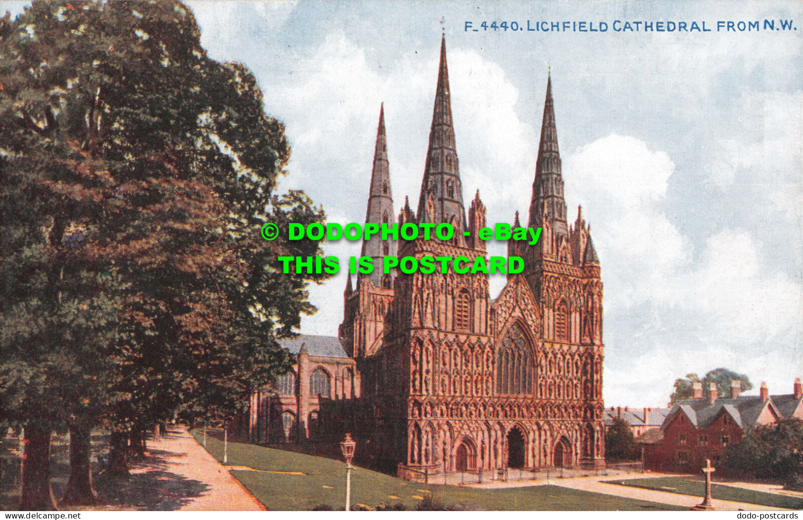 R550648 Lichfield Cathedral. From N. W. The Photochrom. Celesque Series - World