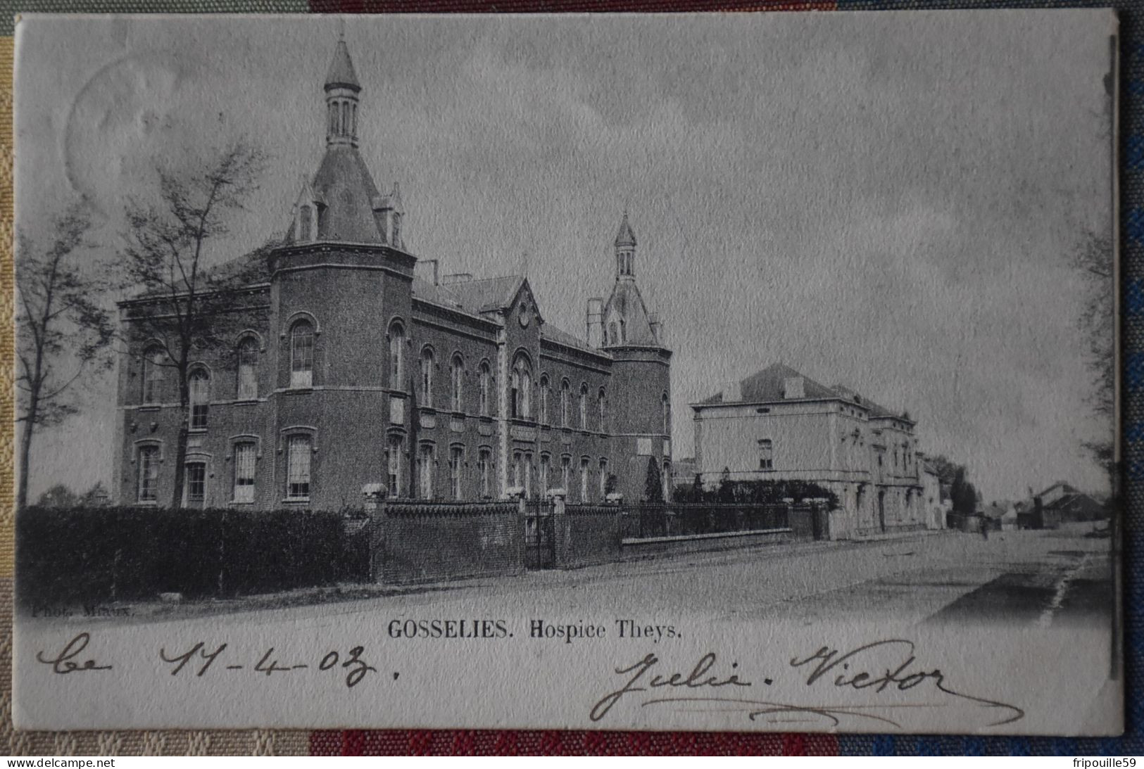 Gosselies - Hospice Theys - Phot. Miaux - Circulé En 1903 ! - Charleroi