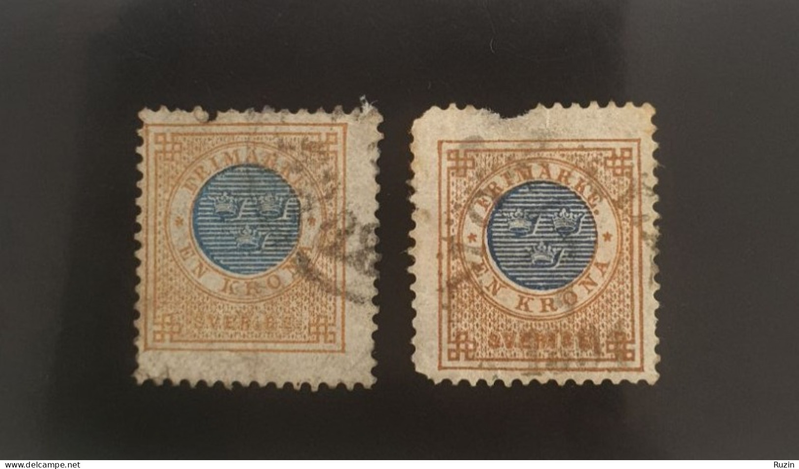 Sweden Stamps - Circle Type 1 Kr - Usati