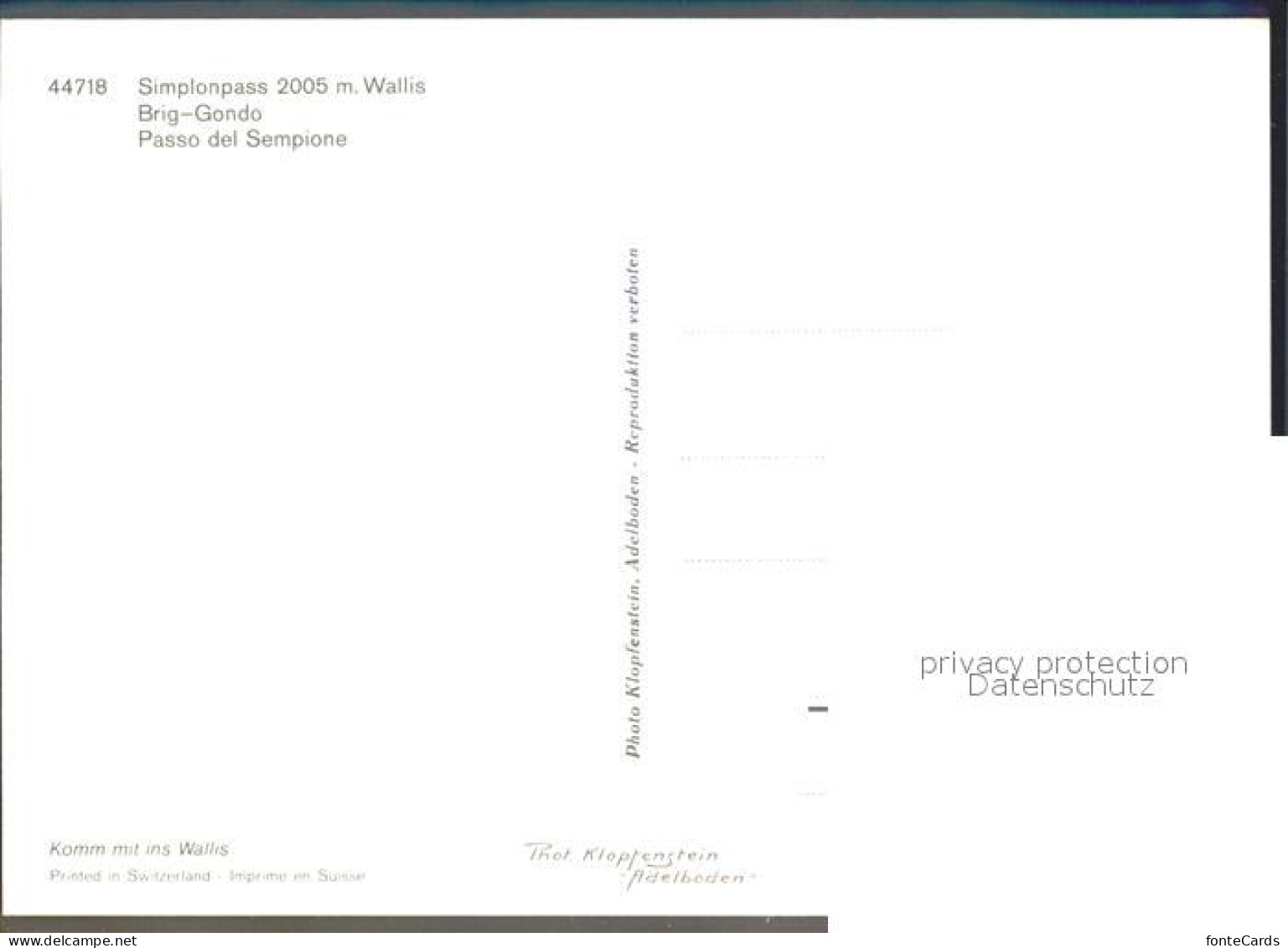 12336272 Simplonpass Brig- Gondo  Simplonpass - Other & Unclassified