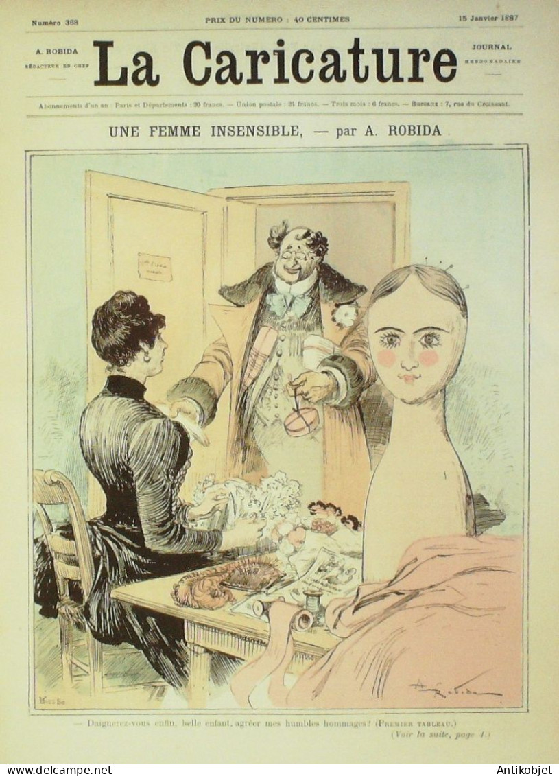 La Caricature 1887 N°368 Robida Sardou Par Luque Tailleur Pour Dames Sorel - Revistas - Antes 1900