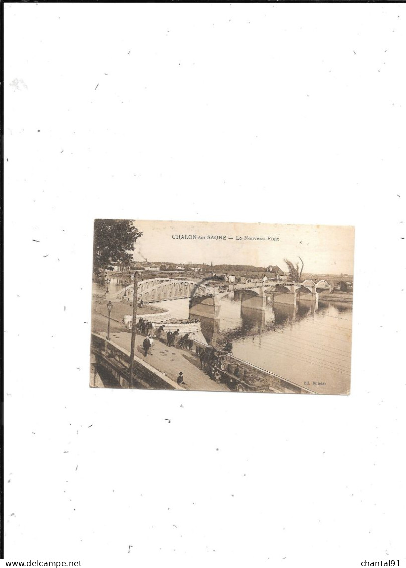 CARTE POSTALE 71 CHALON SUR SAONE LE NOUVEAU PONT VOYAGEE - Chalon Sur Saone