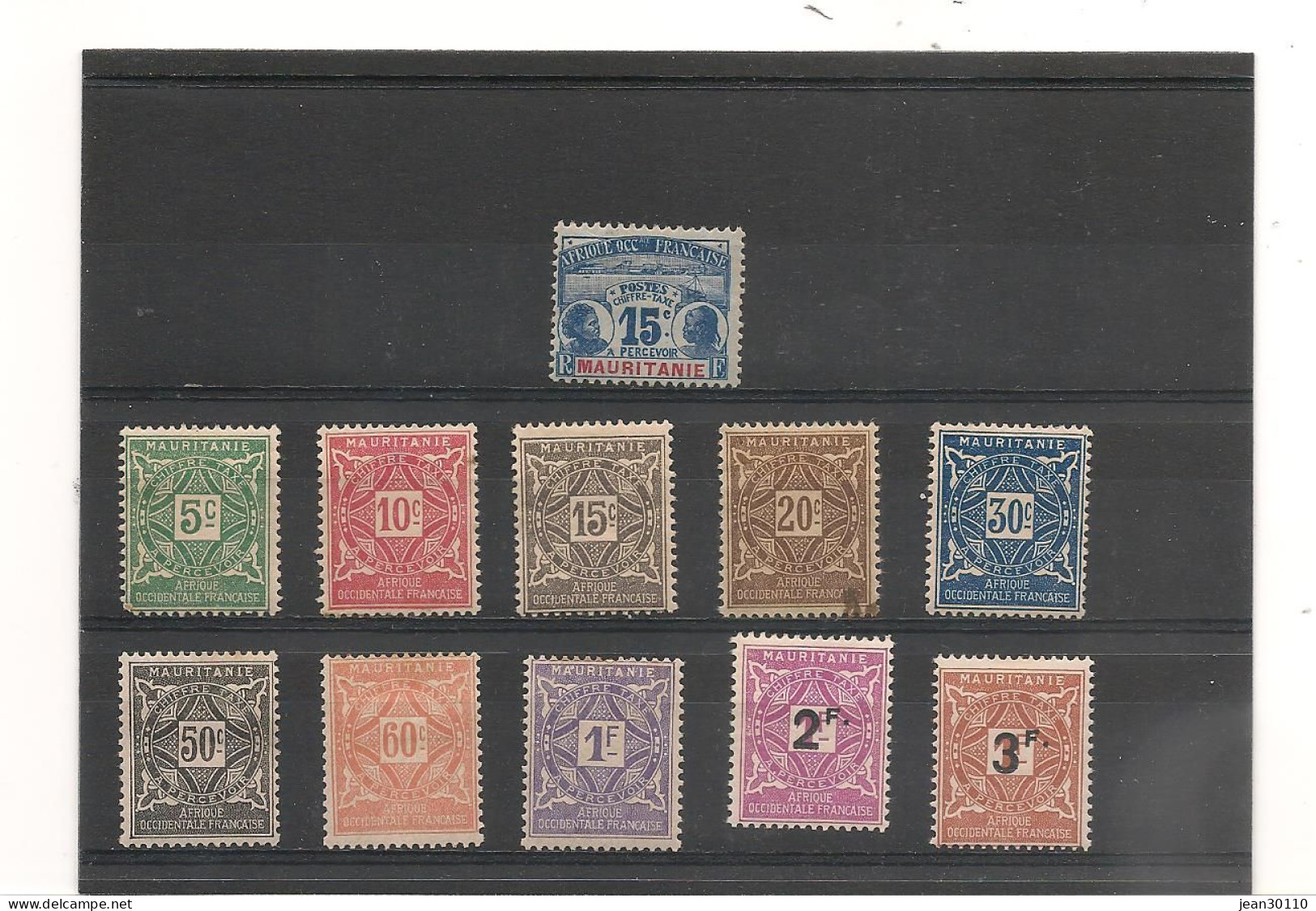 MAURITANIE 1906/27 TAXE  N° 11*-17/26*  Cote : 29,00 € - Unused Stamps