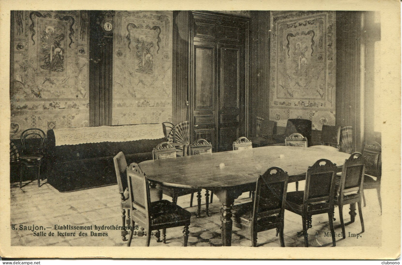 CPA - SAUJON - ET. HYDROTHERAPIQUE - SALLE DE LECTURE DES DAMES (CARTE GLACEE) - Saujon