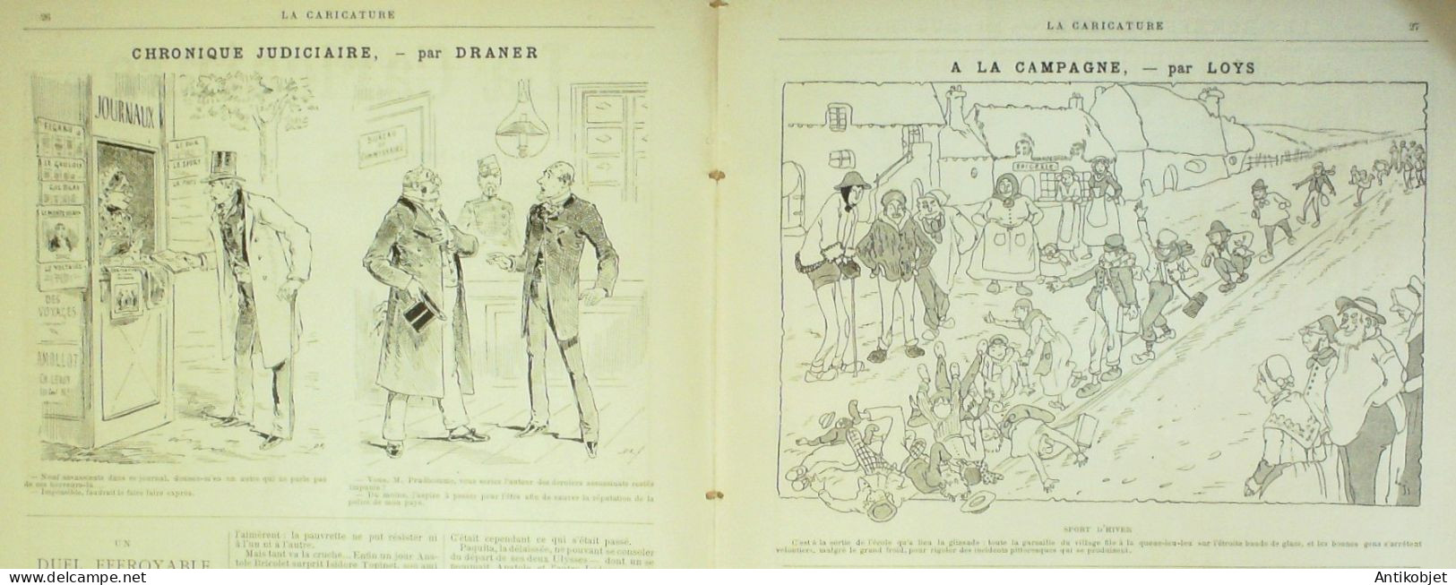 La Caricature 1887 N°369 Paris Nocturne Draner De Bonnières Par Luque GodefroyTrock - Revistas - Antes 1900