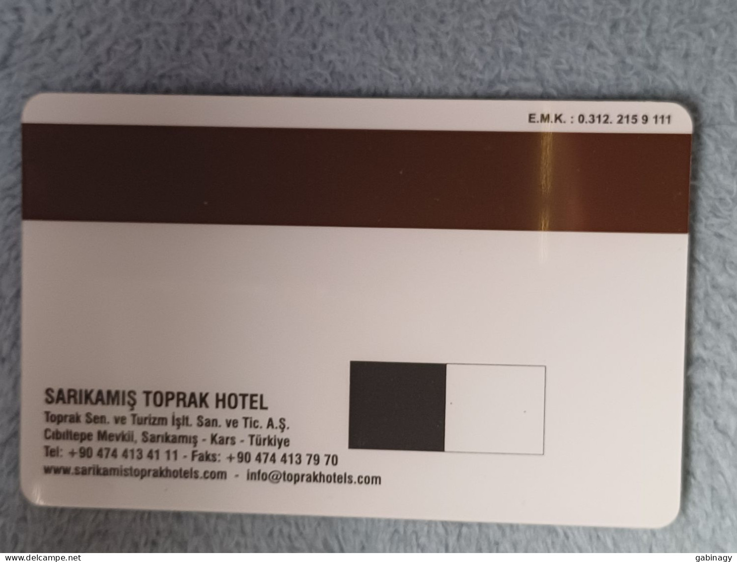 HOTEL KEYS - 2553 - TURKEY - TOPRAK HOTEL - Hotel Keycards