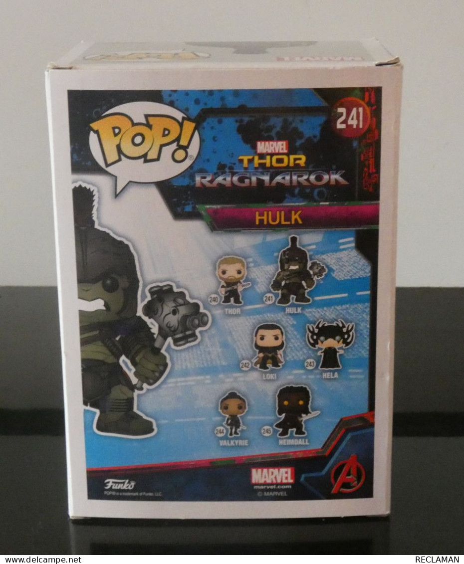 FUNKO POP Marvel Thor Ragnarok HULK N° 241 - Sonstige & Ohne Zuordnung