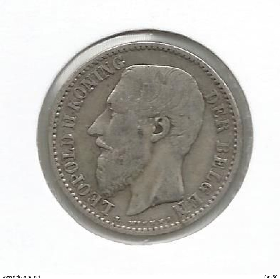 LEOPOLD 2 * 1 Frank 1887 Vlaams * Z.Fraai / Prachtig * Nr 12821 - 1 Franc