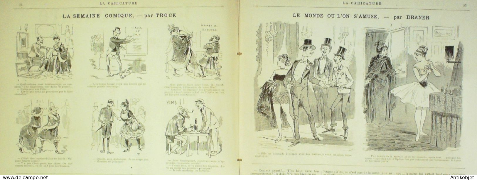 La Caricature 1887 N°370 Amour Propre Caran D'Ache Ohnet Par Luque Bombled Fox - Magazines - Before 1900