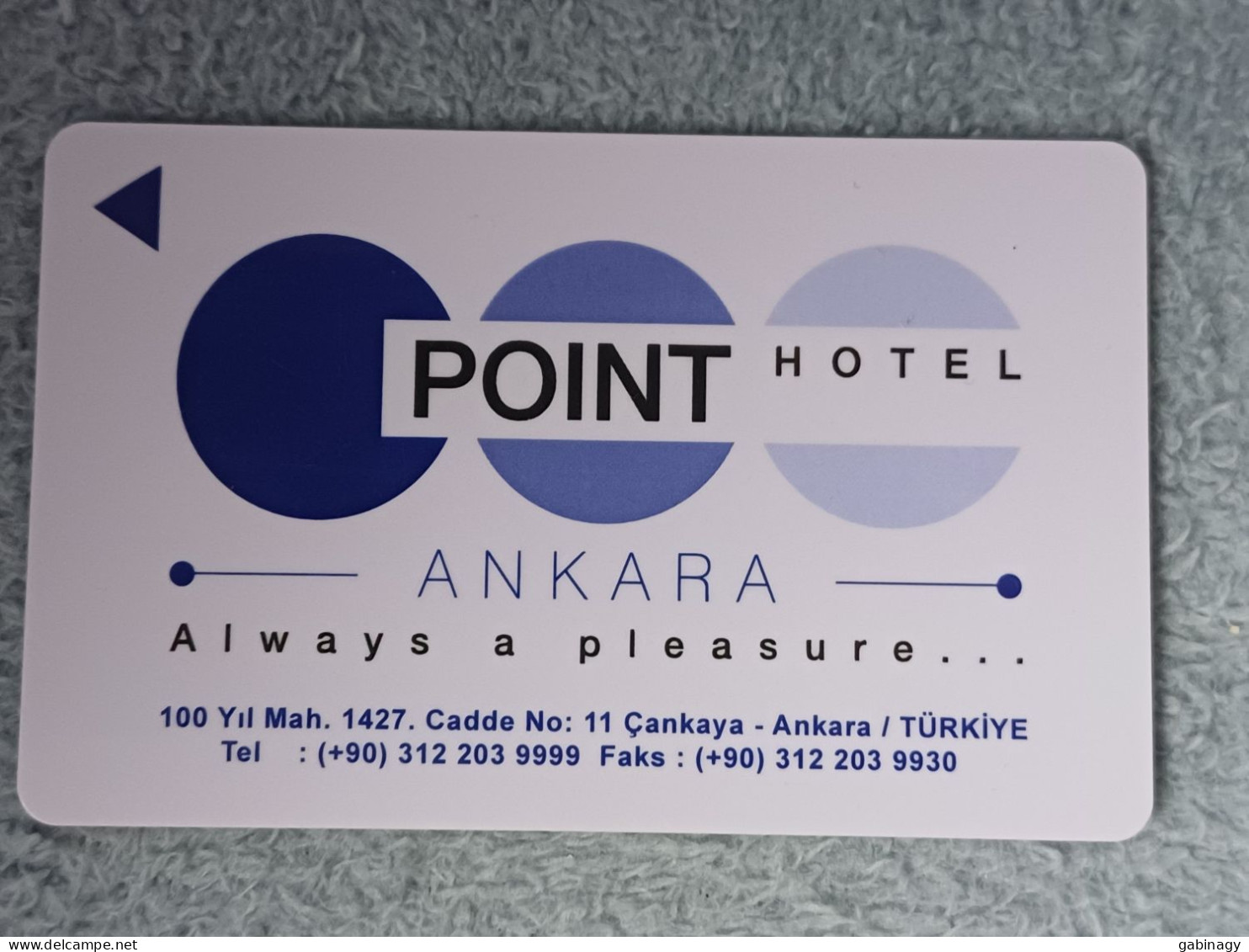 HOTEL KEYS - 2555 - TURKEY - POINT HOTEL ANKARA - Cartas De Hotels