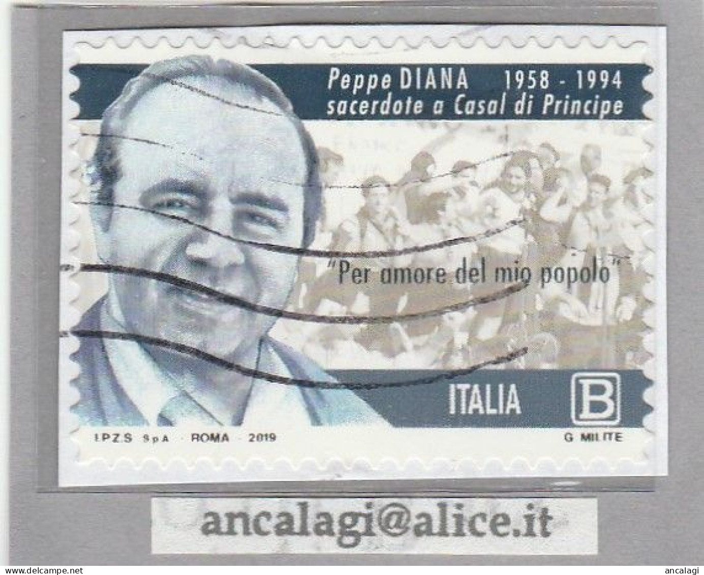 USATI ITALIA 2019 - Ref.1301A "PEPPE DIANA" 1 Val. - - 2011-20: Afgestempeld