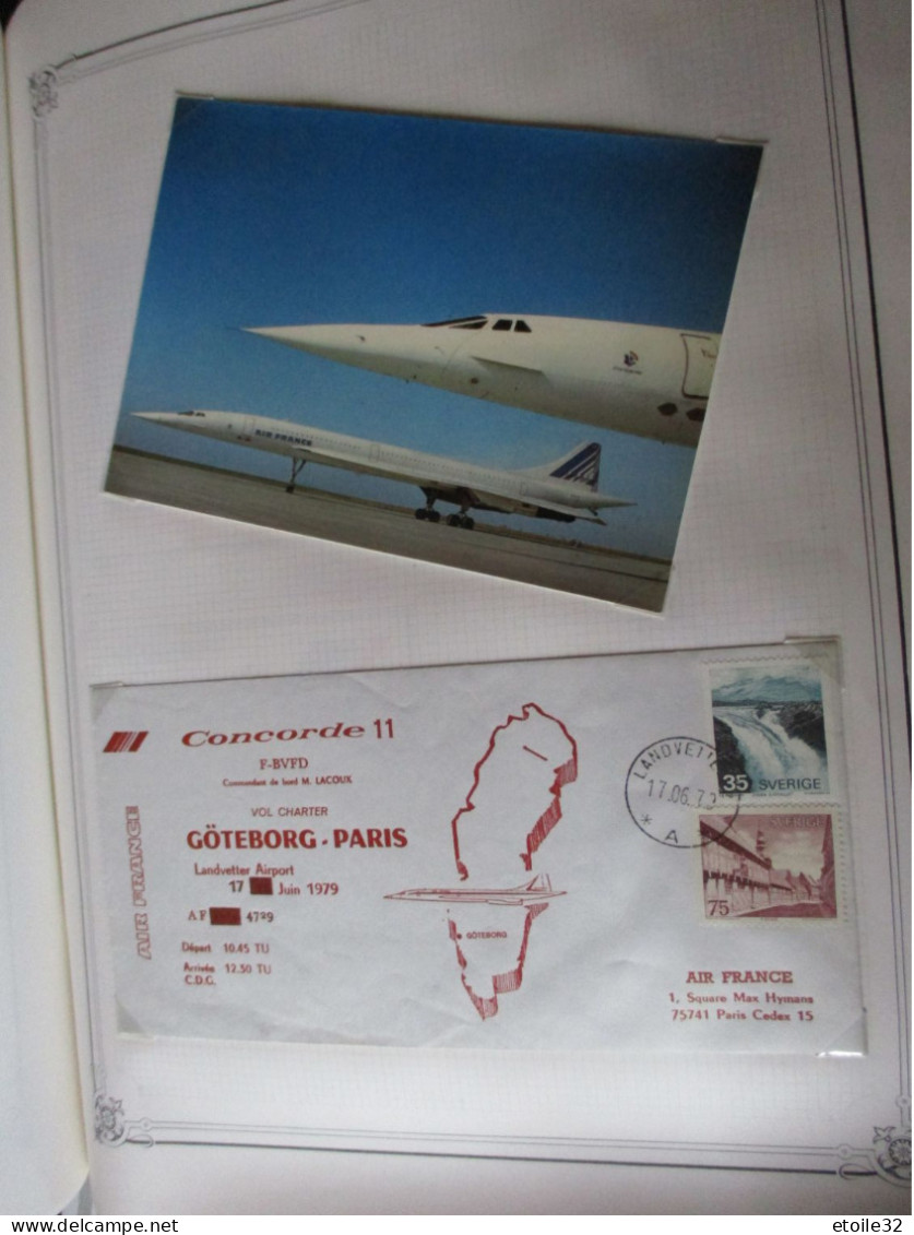 CONCORDE  1er Vol GOTEBORG / PARIS + Carte Postale - Concorde