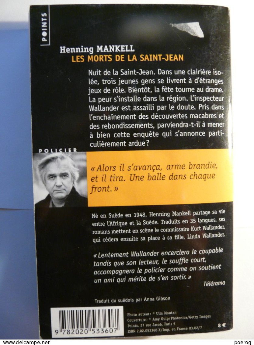 LES MORTS DE LA SAINT JEAN - HENNING MANKELL - POINTS POCHE POLICIER P971 - 2002 - Poche - Autres & Non Classés