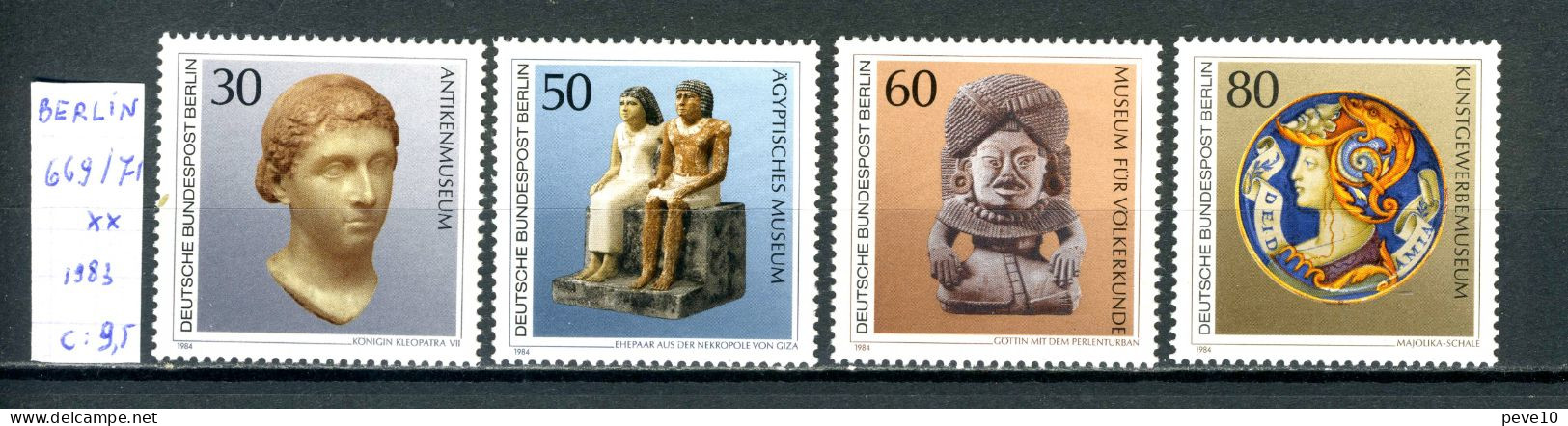 Berlin     669/71 Xx   Antiquités - Unused Stamps