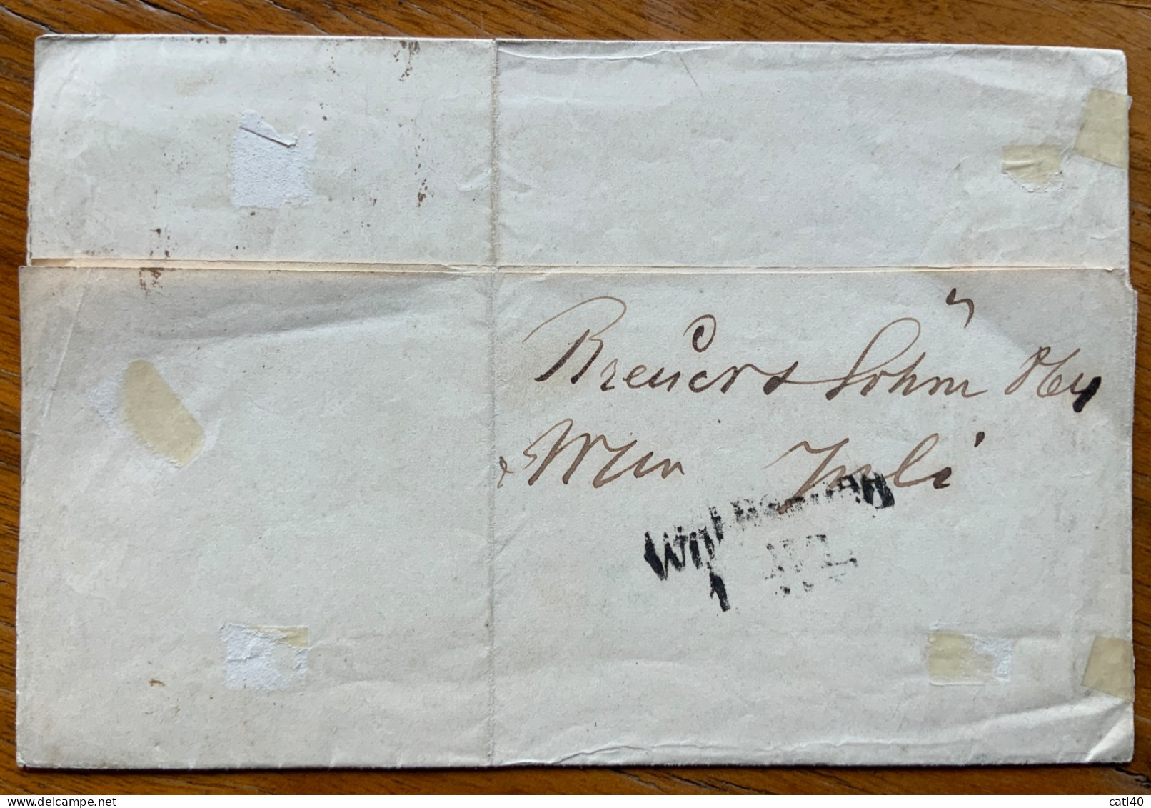 AUSTRIA - 2 K Giallo Su Lettera A Stampa Da WIEN 30/6/ 1864  Per  WOLFSBERG - Royal Families