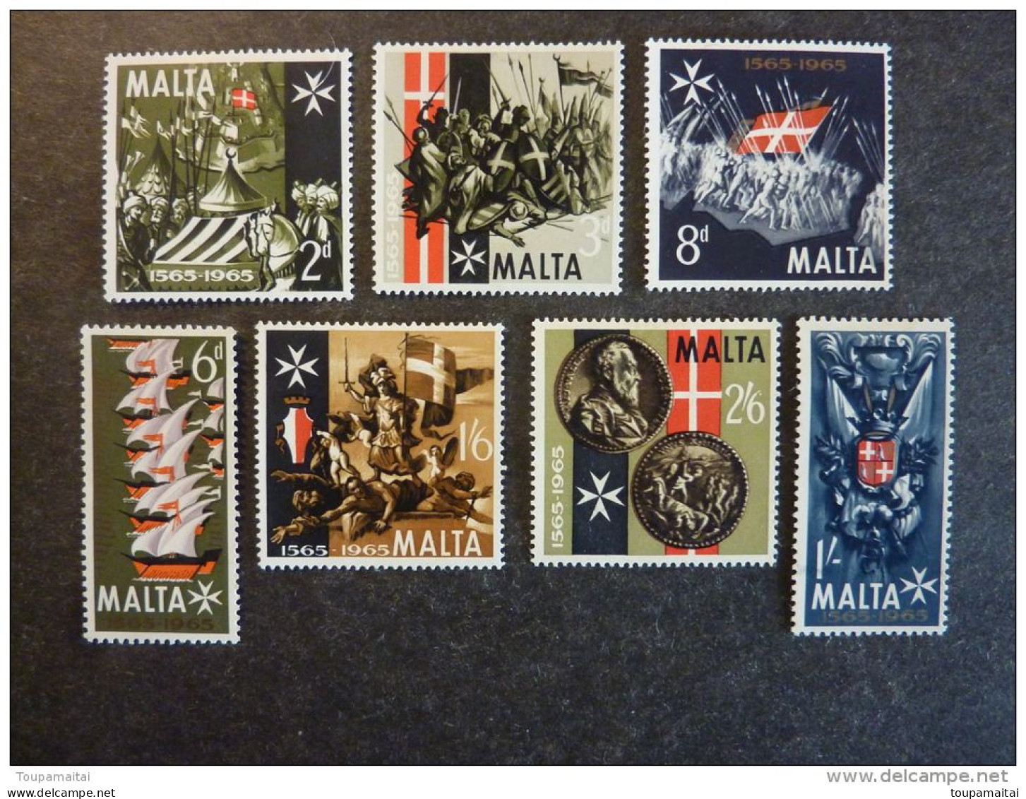 MALTE, Année 1965, YT N° 325 à 331 Neufs MH*, Série Complète De 7 Valeurs (cote 12 EUR) - Malta