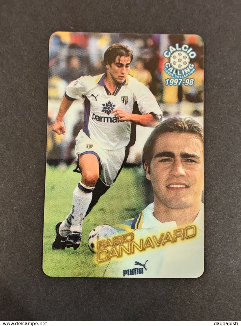 Panini Calcio Calling 1997/98 - Scheda Telefonica Nuova -  14/56 - Fabio Cannavaro - Deportes