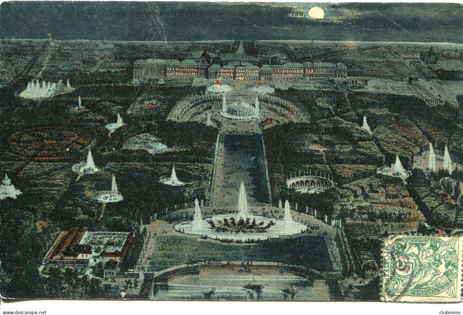 CPA -  VERSAILLES - VUE GENERALE PRISE A VOL D'OISEAU, LE CHATEAU, LE PARC ET LA VILLE - Versailles (Schloß)