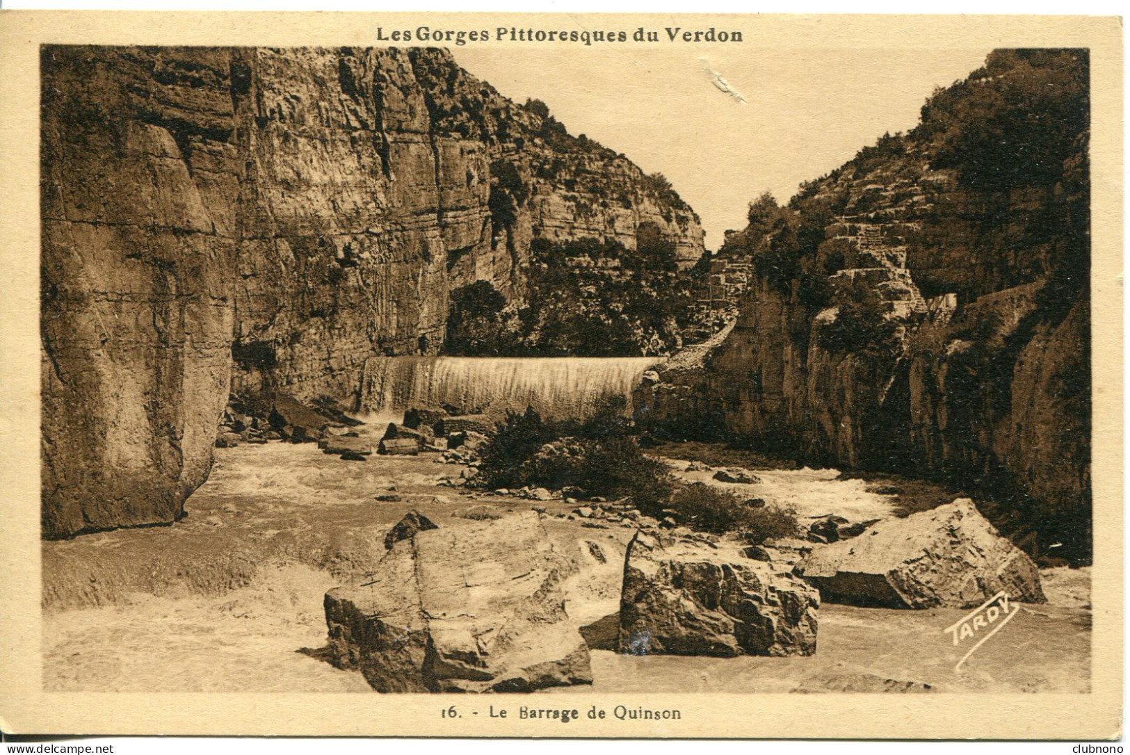 CPA - GORGES DU VERDON - BARRAGE DE QUINSON - Sonstige & Ohne Zuordnung