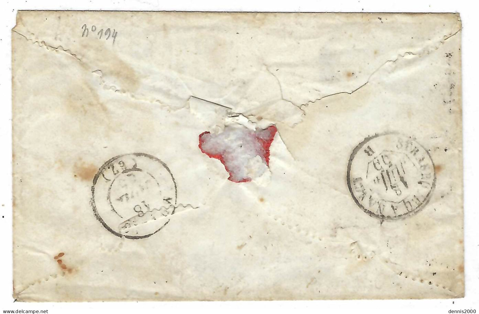 1855 - Cover From OFFENBURG To Mutzgig (Alsace) Affr. N° 3 Canc. 104 +red A.E.D / 11 + French Entr. BADE 1 STRASBOURG 1 - Brieven En Documenten