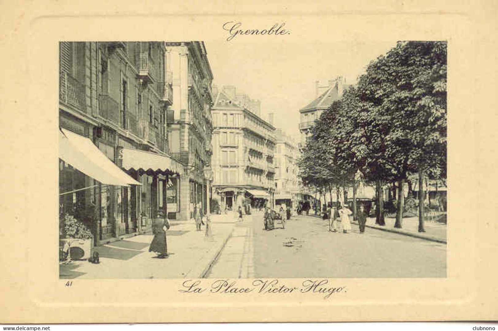 CPA - GRENOBLE - LA PLACE VICTOR HUGO (RARE ET BEAU CLICHE) - Grenoble