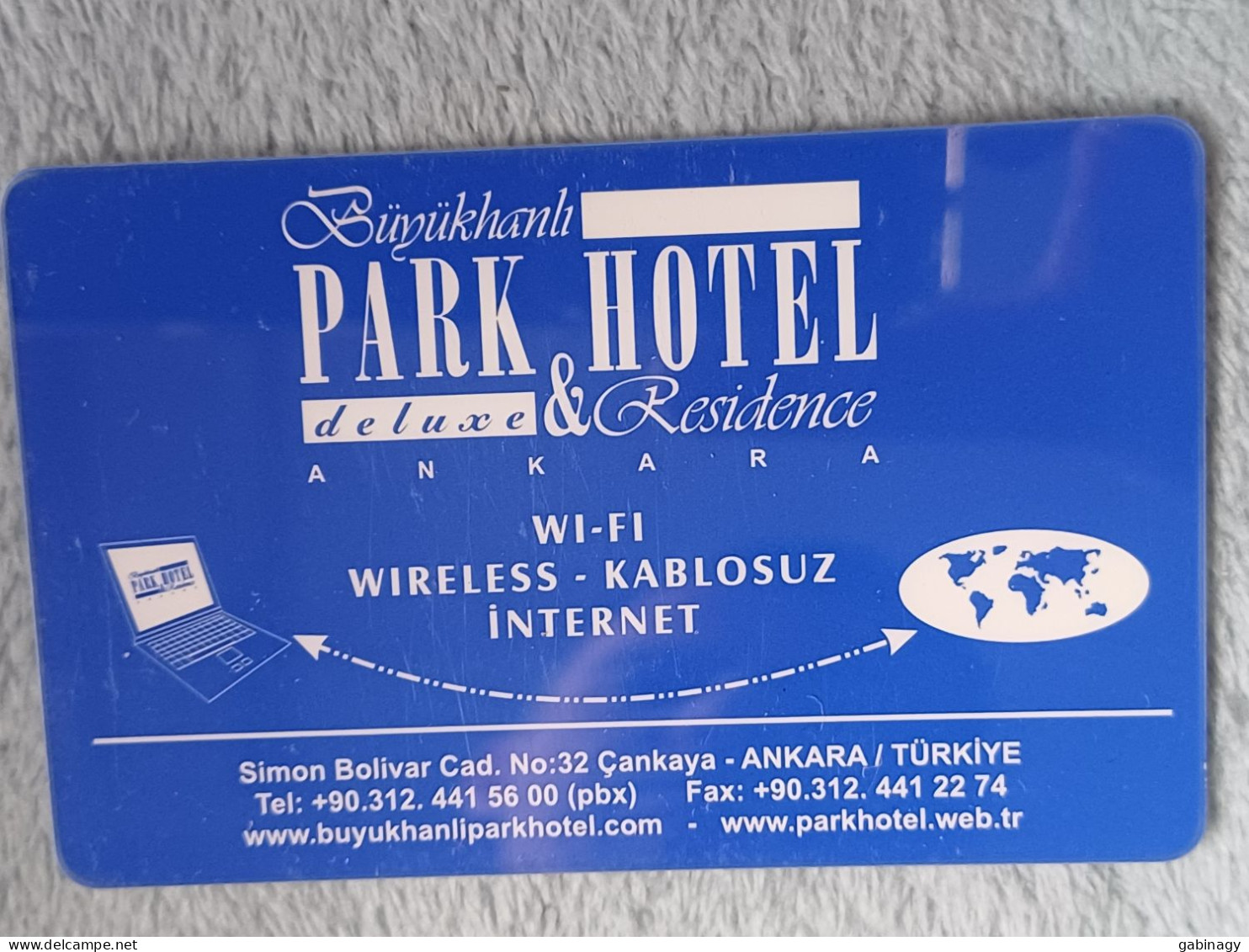 HOTEL KEYS - 2559 - TURKEY - PARK HOTEL - Hotel Keycards