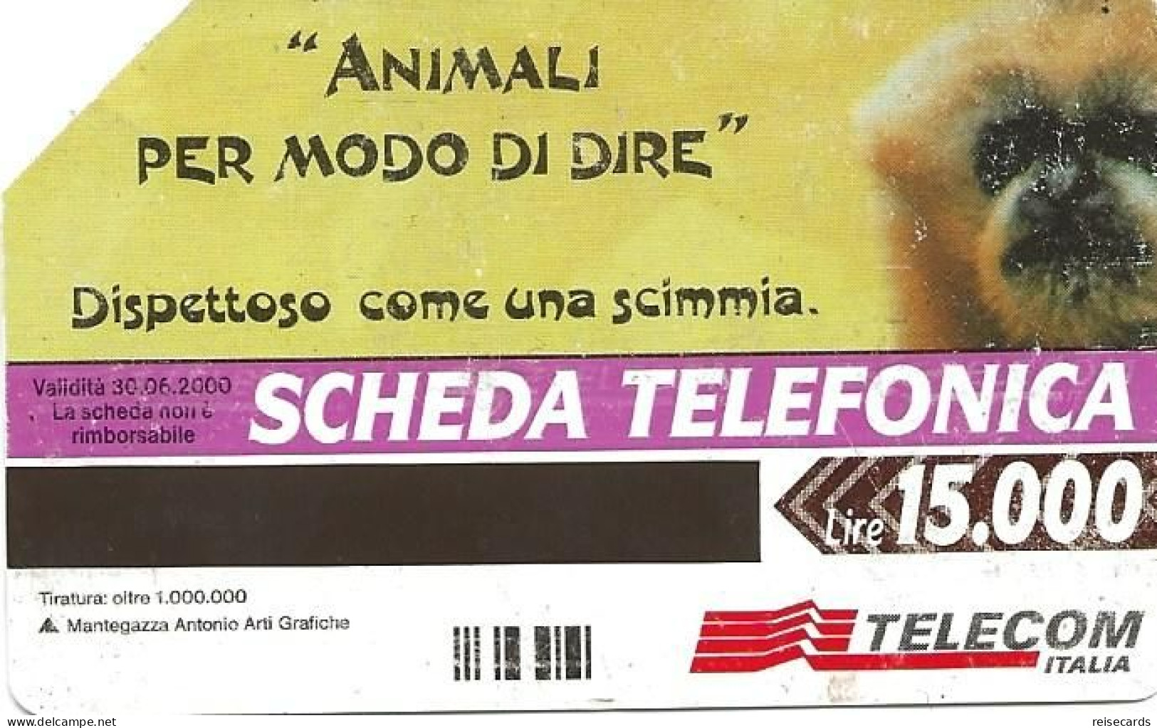 Italy: Telecom Italia - Animali Per Modo Di Dire - Öff. Werbe-TK