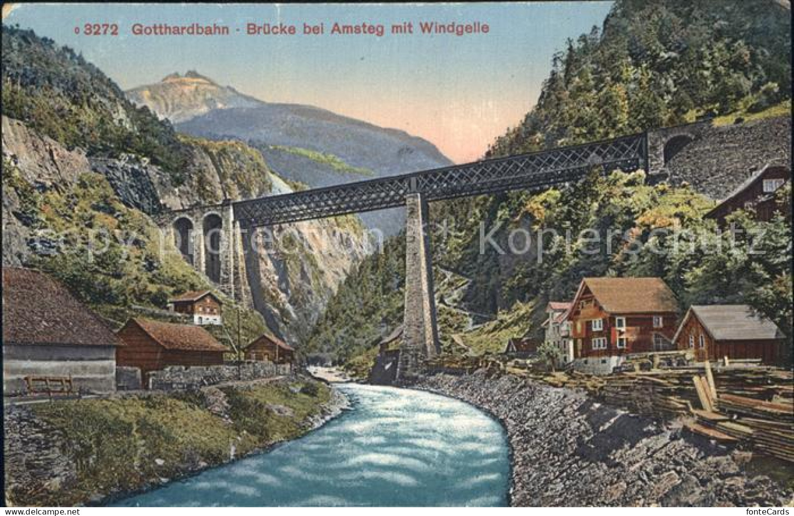 12335404 Gotthardbahn Bruecke Bei Amsteg Mit Windgelle San Gottardo - Other & Unclassified