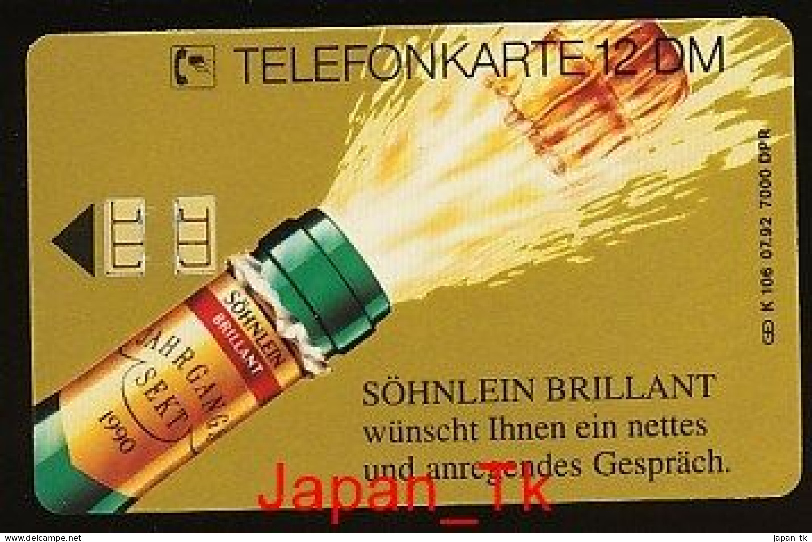 GERMANY K 106  92  Söhnlein Brillant - Aufl  7 000 - Siehe Scan - K-Series: Kundenserie
