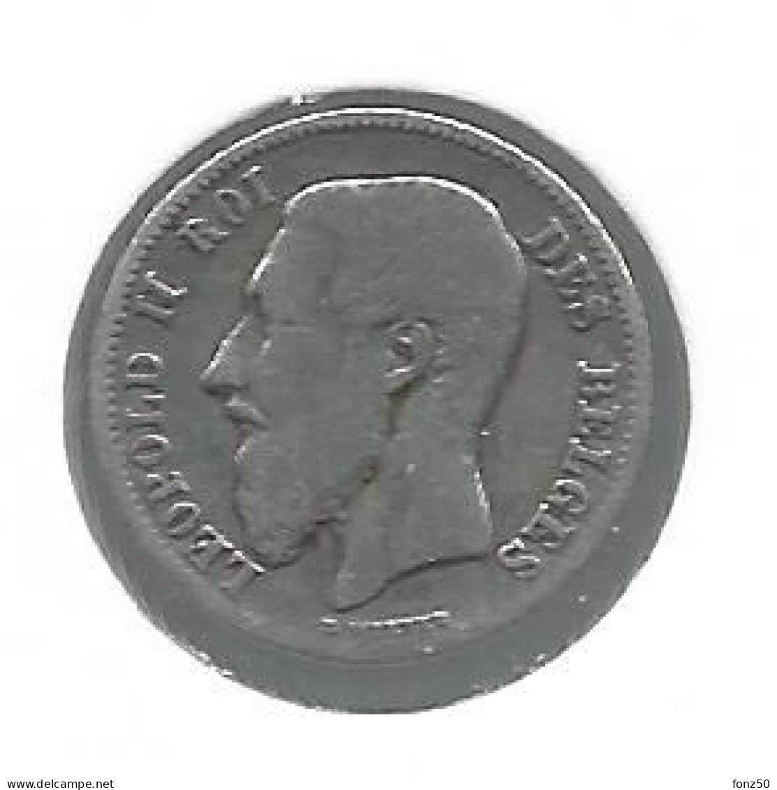 LEOPOLD II * 50 Cent 1886 Frans * Fraai * Nr 12834 - 50 Cent