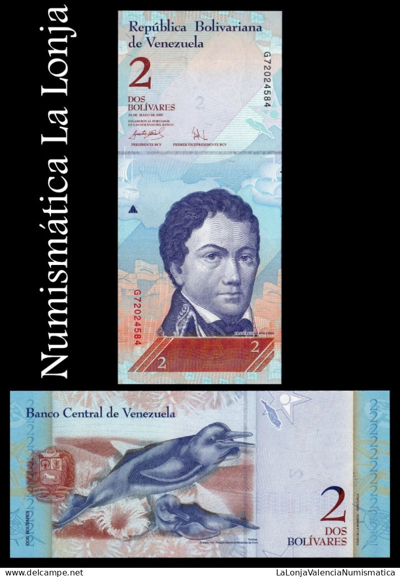 Venezuela 2 Bolívares 2007 Pick 88a Sc Unc - Venezuela