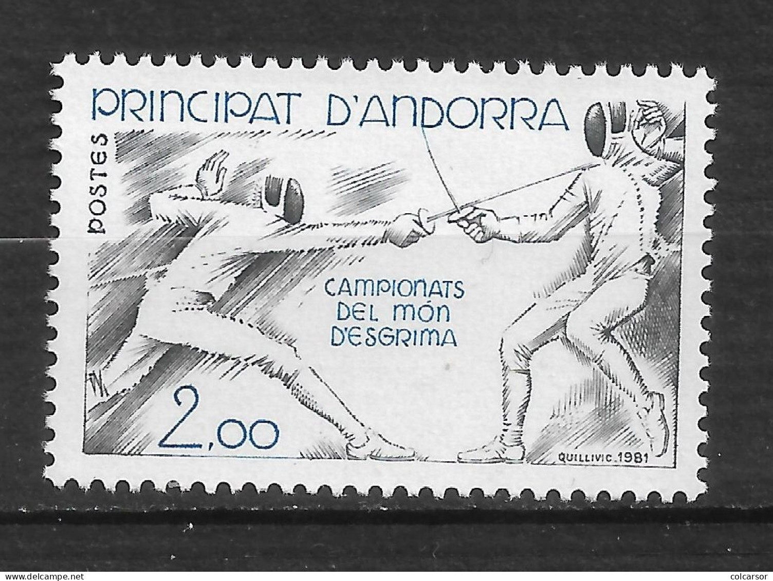 ANDORRE FRANÇAIS N° 296 " ESCRIME " - Used Stamps