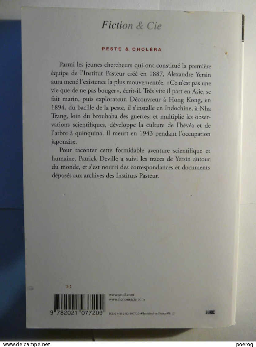 PESTE ET CHOLERA - PATRICK DEVILLE - SEUIL Fiction & CIE - 2012 - TBE - Autres & Non Classés