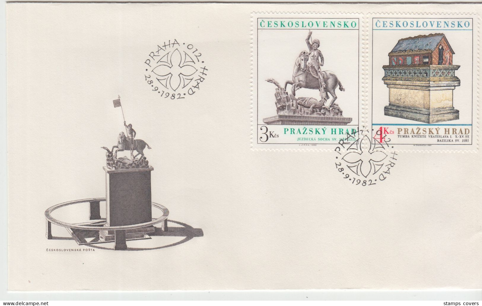 CESKOSLOVENSKO FDC MICHEL 2675/76 Prager Burg - FDC