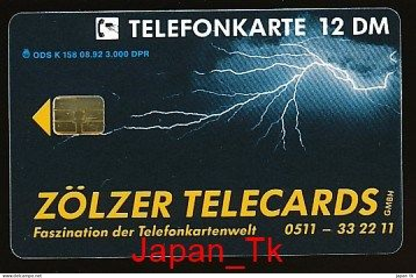 GERMANY K 158  92  Zölzer Telecards - Aufl  3 000 - Siehe Scan - K-Series : Série Clients