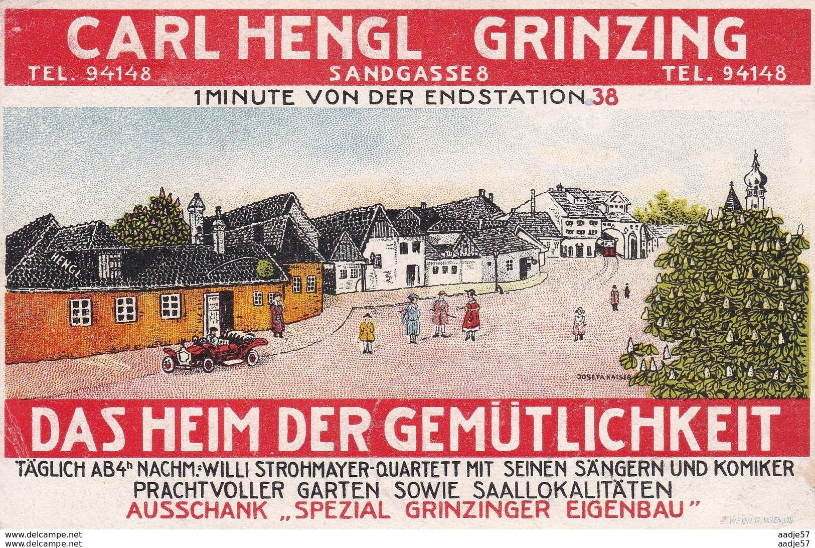 Austria Oostenrijk Station Grinzing 1921 - Stations With Trains