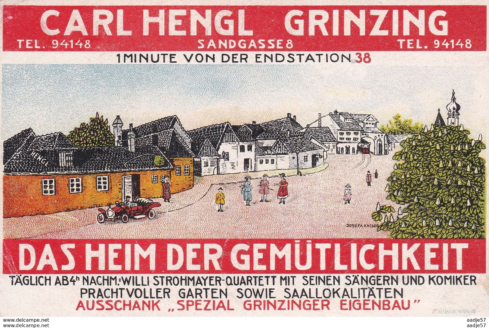 Austria Oostenrijk Station Grinzing 1921 - Gares - Avec Trains