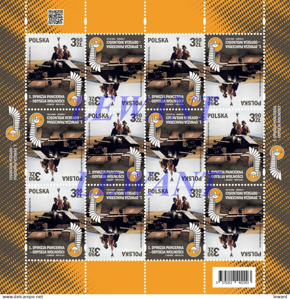 2024.04.30. 1st Polish Armoured Division - Odyssey Of Liberty (tête-bêche) - MNH Sheet - Nuevos