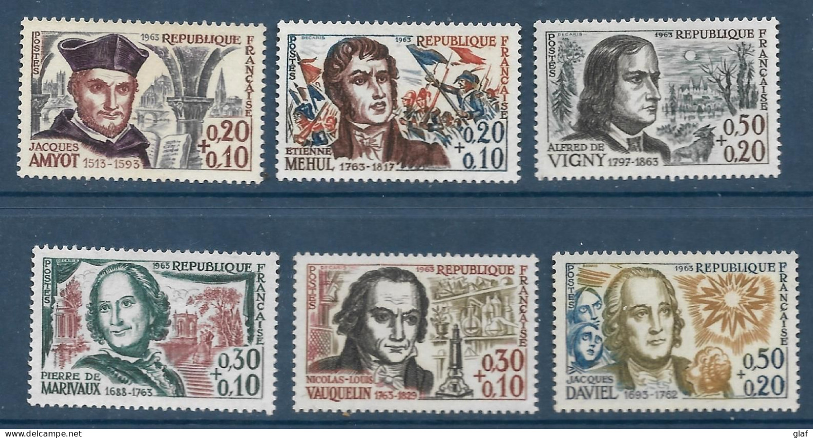 Série Personnages Célèbres 1963 (YT 1370/75) - Neufs Sans Trace De Charnière - Unused Stamps