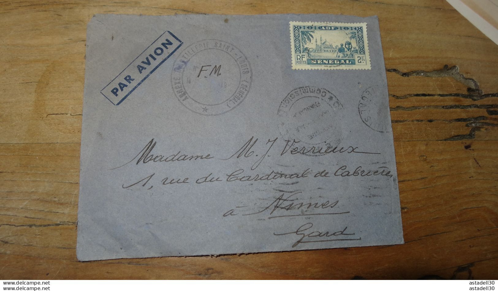 Enveloppe FM Sans Courrier Avec Cachet ANNEXE DISTILLERIE SAINT LOUIS Et Cachet Militaire - 1941 ........ Boite1....186 - Cartas & Documentos