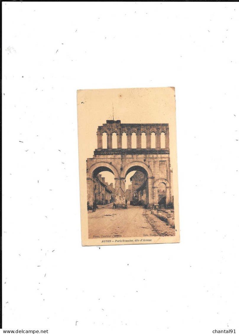 CARTE POSTALE 71 AUTUN PORTE ROMAINE DITE D'ARROUX VOYAGEE - Autun