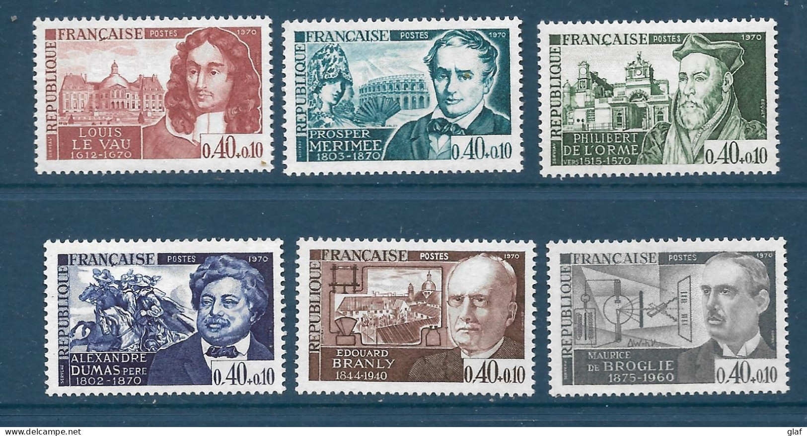 Série Personnages Célèbres 1970 (YT 1623/1628) - Neufs Sans Trace De Charnière - Unused Stamps