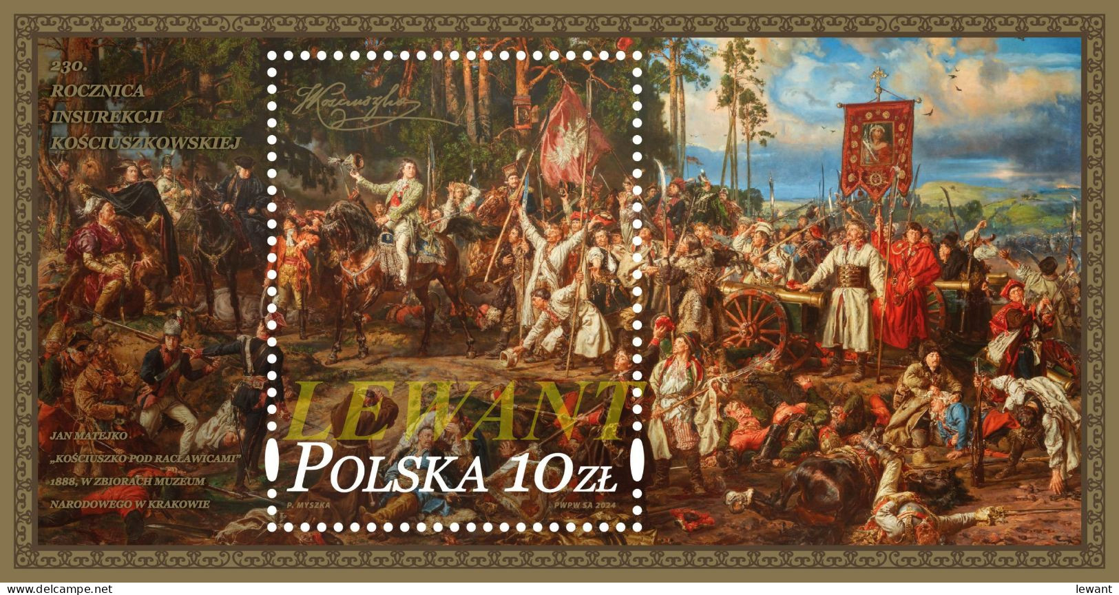 2024.04.30. 230th Anniversary Of The Kosciuszko Uprising - Block MNH - Unused Stamps