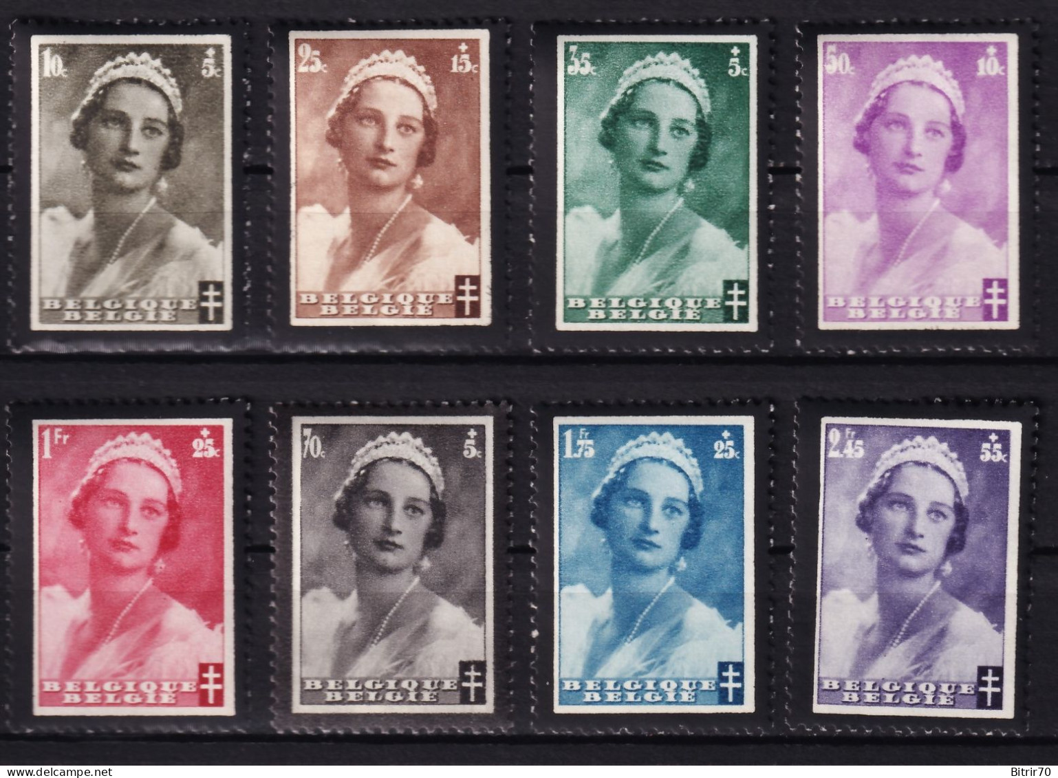 Belgica, 1935 Y&T. 411 / 418, MNH. - Neufs